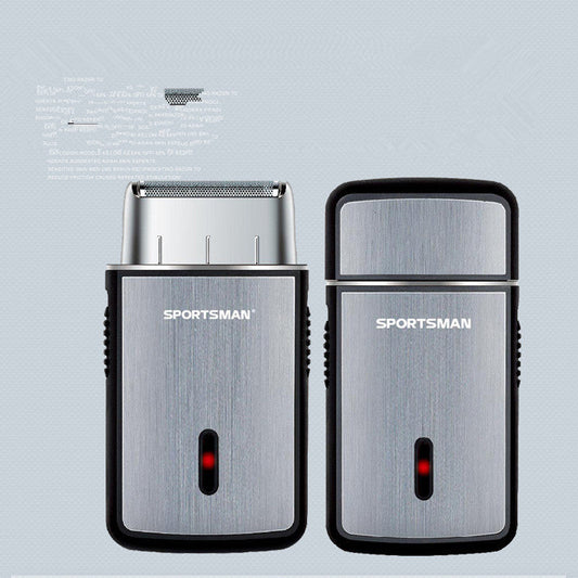 JMT-656842 Rechargeable Mini 2-In-1 Electric Shaver with Reciprocating Head - Model MS-528, Silver Finish