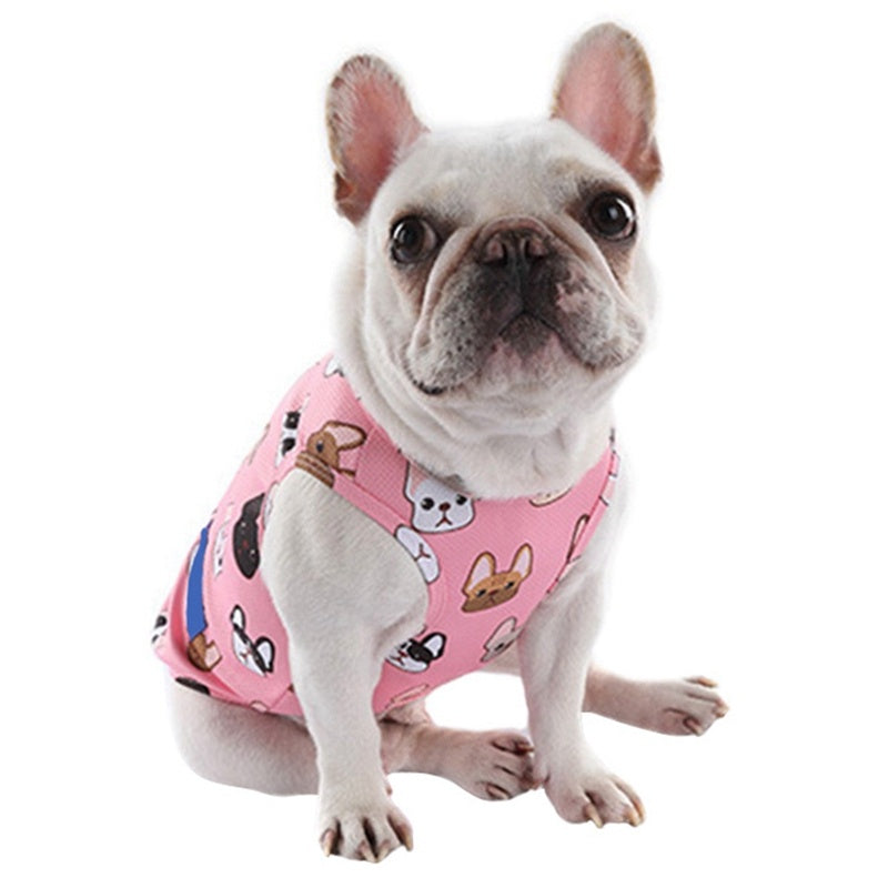JMT-657226 Pet Dog Summer Cooling Clothes in Cold Fabric - Available in Blue, Pink, Yellow, and Dark Pink - Sizes M, L, XL
