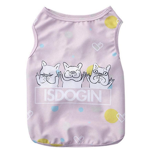 JMT-657226 Pet Dog Summer Cooling Clothes in Cold Fabric - Available in Blue, Pink, Yellow, and Dark Pink - Sizes M, L, XL