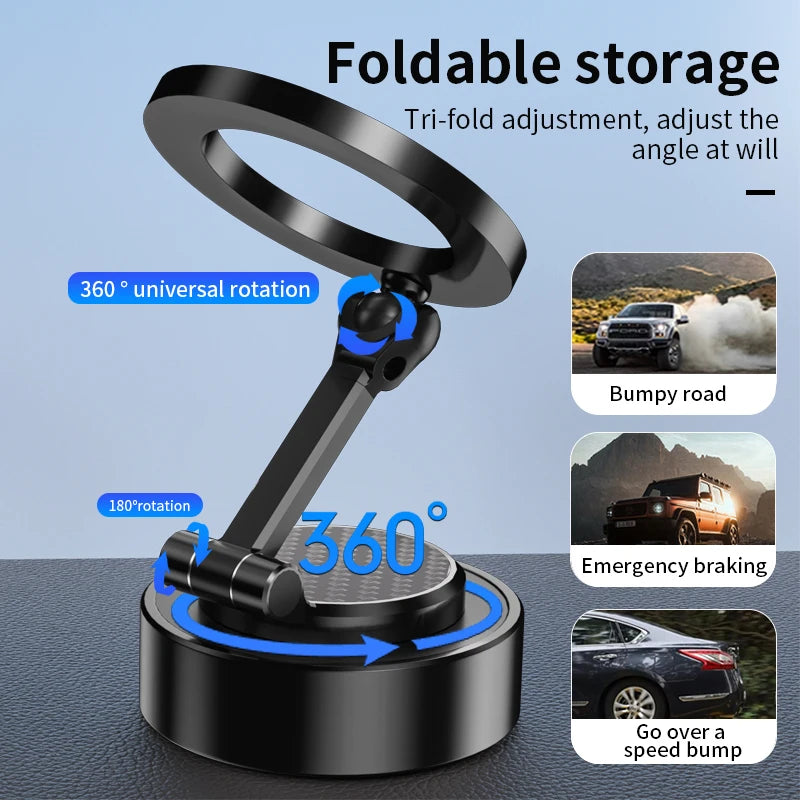 JMT-657418 360-Degree Rotating Foldable Vacuum Suction Phone Holder for Car, Wall, and Glass