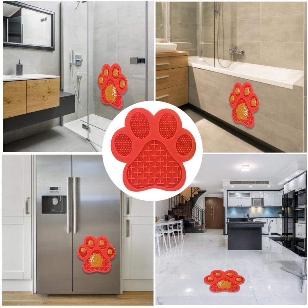 JMT-657738 Peanut Butter Dog Licking Mat with Strong Suction | Slow Feeder for Bathing, Grooming, and Training