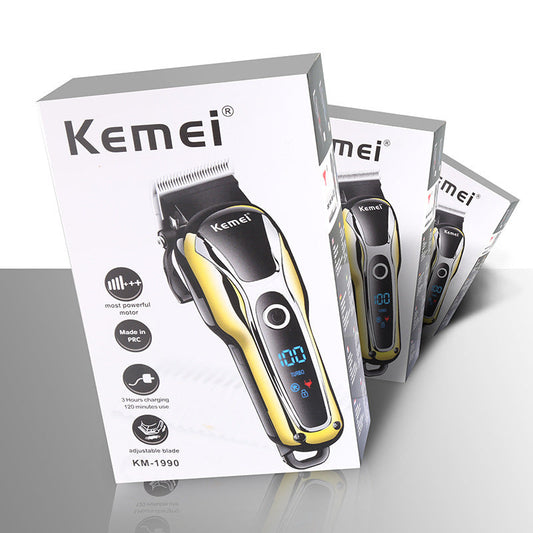 JMT-657994 Rechargeable LCD Hair Clipper KM-1990 with Accessories and USB Charging