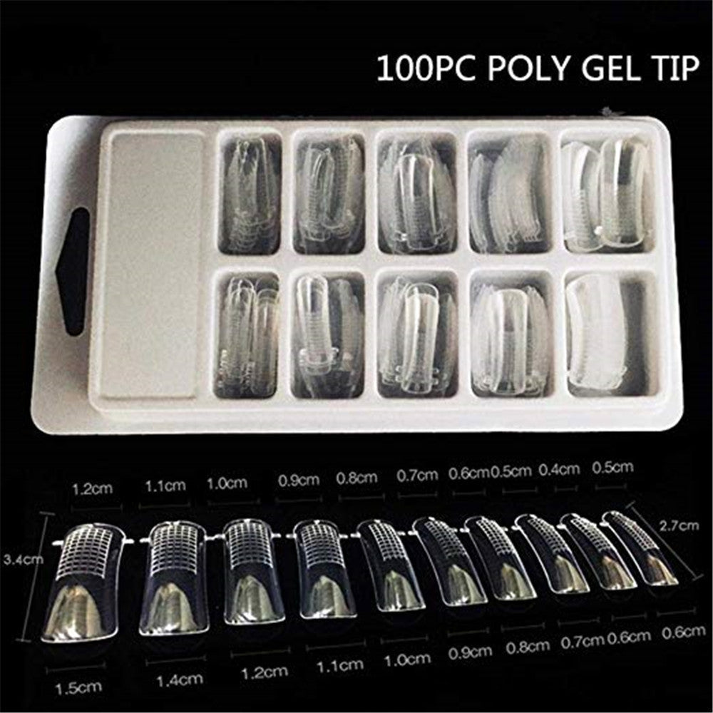 JMT-658058 Light Therapy Crystal Nail Mould Sheets - 20 Pieces Plastic Nail Extensions