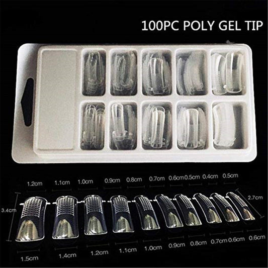 JMT-658058 Light Therapy Crystal Nail Mould Sheets - 20 Pieces Plastic Nail Extensions