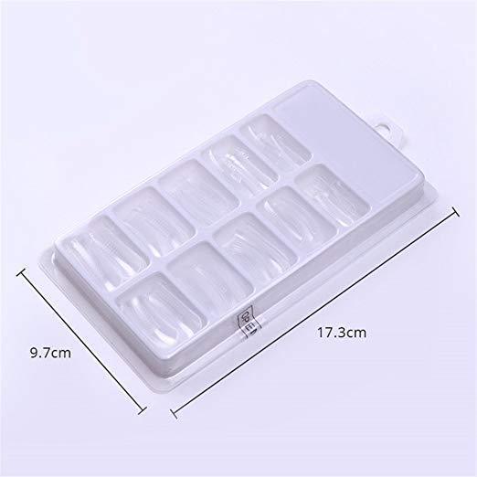 JMT-658058 Light Therapy Crystal Nail Mould Sheets - 20 Pieces Plastic Nail Extensions