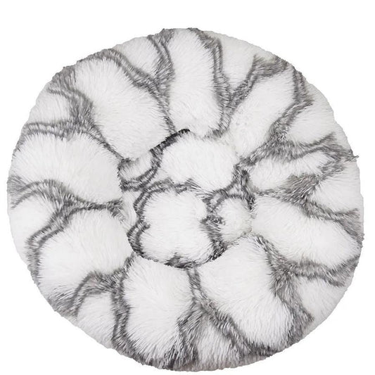 JMT-658058 Winter Plush Round Nest Pet Bed for Dogs and Cats - Multiple Sizes and Colors Available