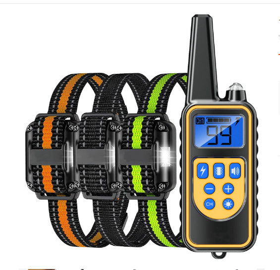 JMT-658570 Remote Control Dog Training Collar - Adjustable Plastic with Bark Stopper, Multi-Color Options