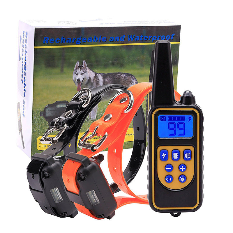 JMT-658570 Remote Control Dog Training Collar - Adjustable Plastic with Bark Stopper, Multi-Color Options