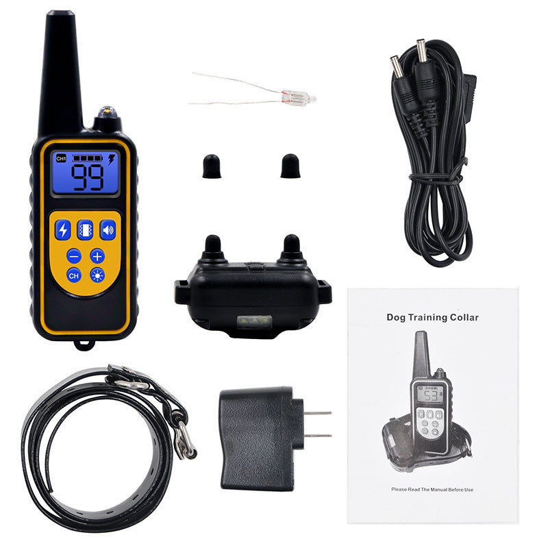 JMT-658570 Remote Control Dog Training Collar - Adjustable Plastic with Bark Stopper, Multi-Color Options