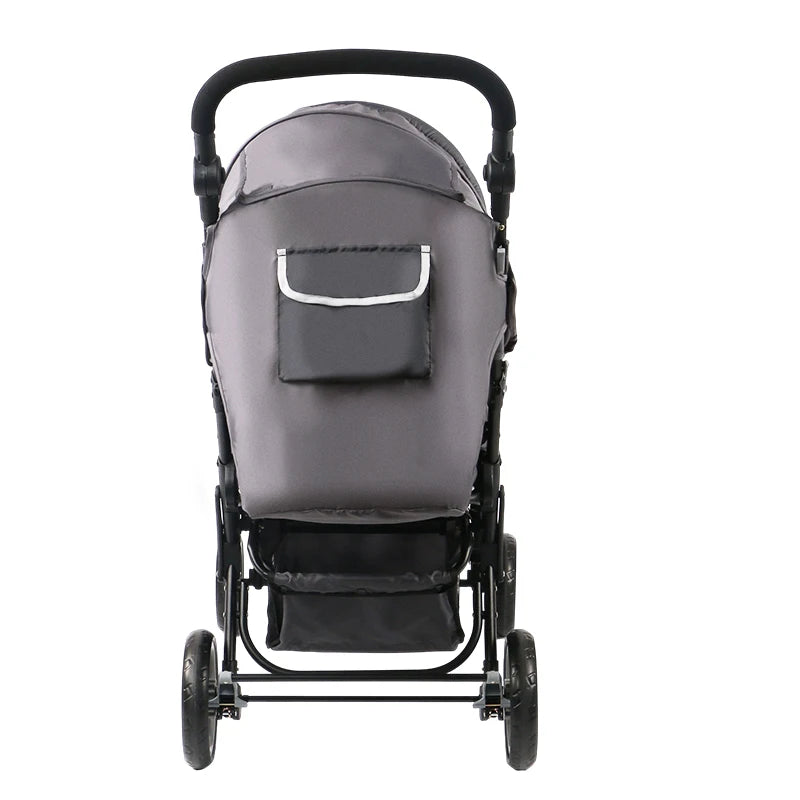 JMT-658762 Lightweight Foldable Double Seat Baby Stroller for 0-3 Years, 3-in-1 High Landscape Design
