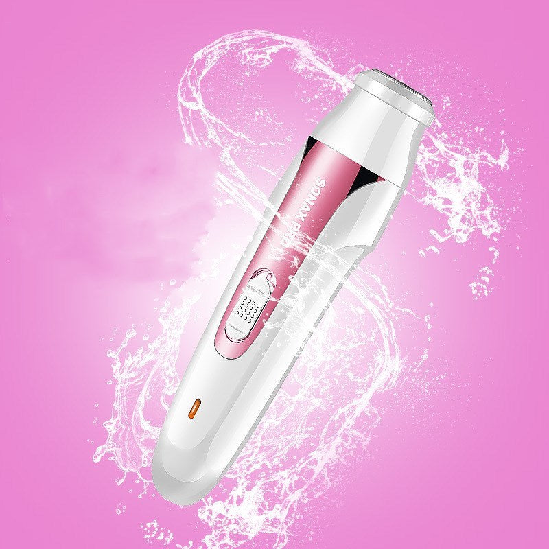 JMT-658890 Multifunctional USB Electric Body Wash and Hair Shaving Machine in Aqua Pink & Aqua Purple