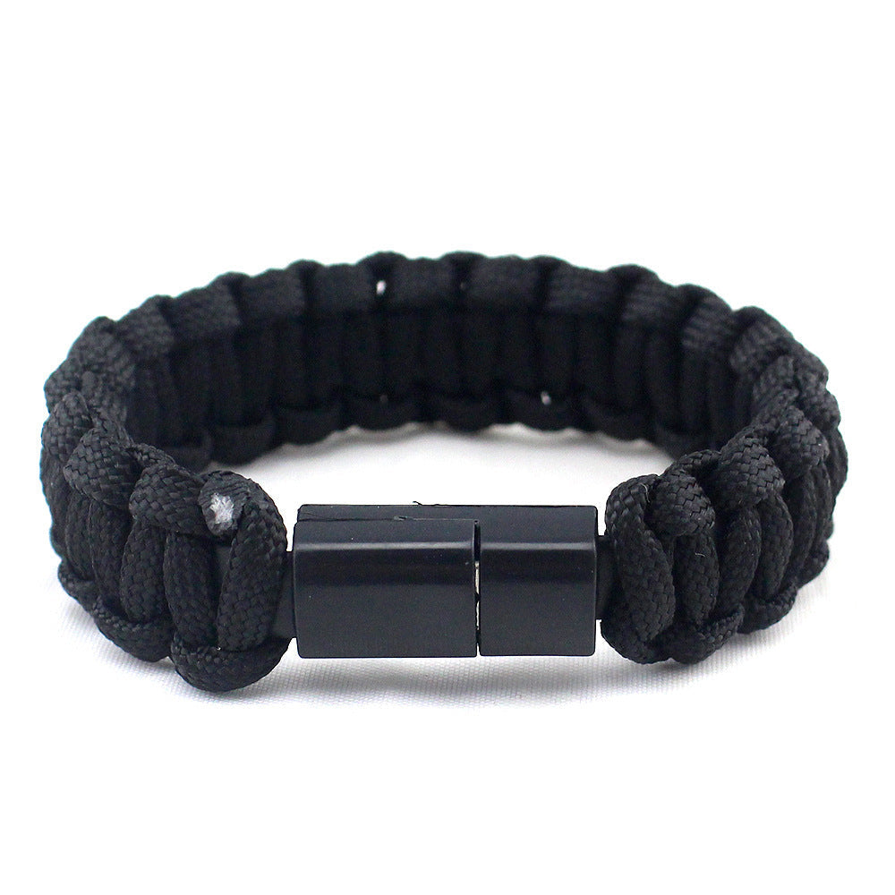 JMT-659082 Nylon Woven Fast Charge Data Cable for Mobile Phones - Unisex U-Shaped Design