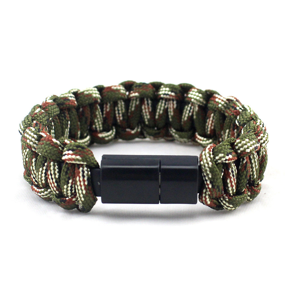 JMT-659082 Nylon Woven Fast Charge Data Cable for Mobile Phones - Unisex U-Shaped Design