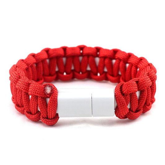 JMT-659082 Nylon Woven Fast Charge Data Cable for Mobile Phones - Unisex U-Shaped Design