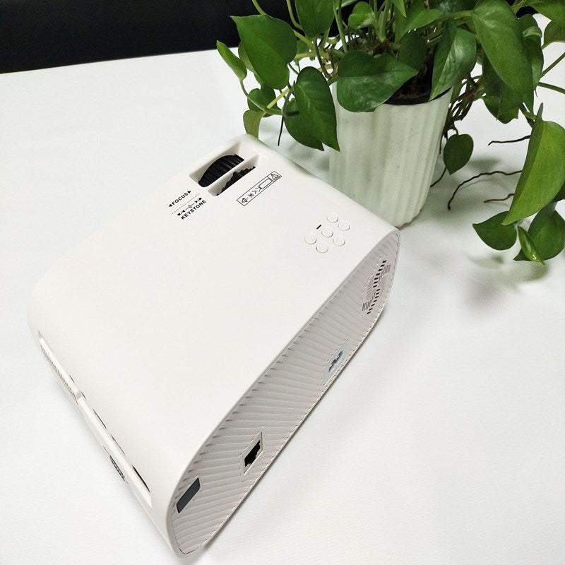 JMT-659082 Portable Smart Projector with LED Light Source, 1920x1080 Resolution, and Vertical Keystone Correction