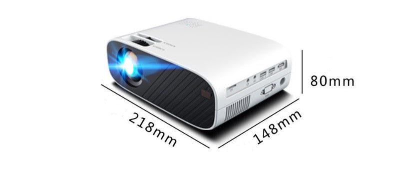 JMT-659082 Portable Smart Projector with LED Light Source, 1920x1080 Resolution, and Vertical Keystone Correction