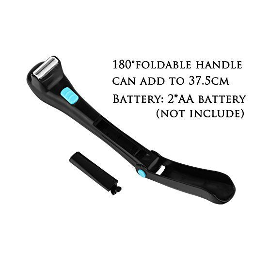 JMT-659146 Collapsible Electric Shaver with Long Handle for Easy Back Hair Removal