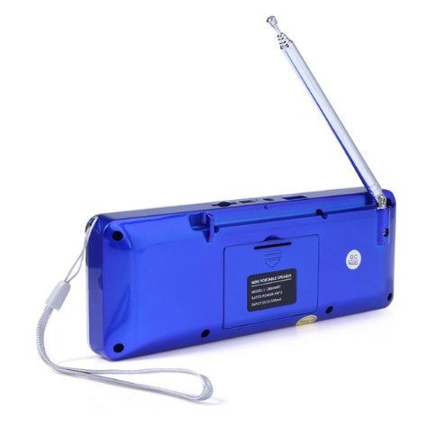 JMT-659402 Portable Bluetooth Speaker with AM/FM Radio, Rechargeable Lithium-ion Battery, USB & TF Card Support, LCD Display