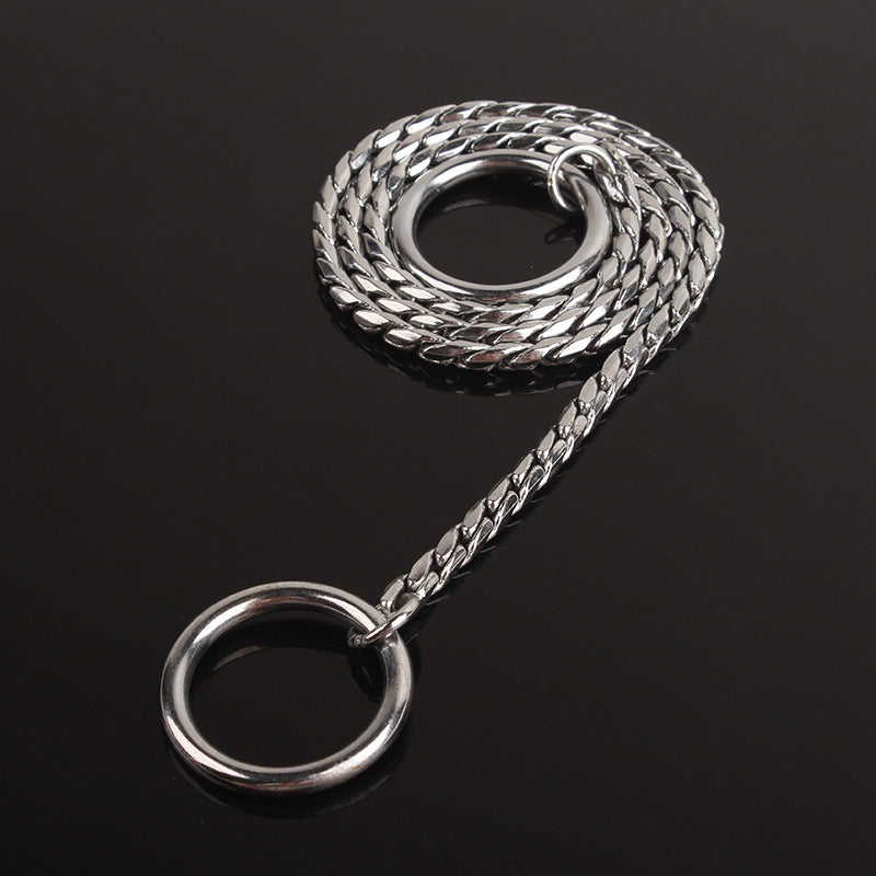 JMT-659402 Silver Metal Dog Collar - Durable and Stylish Pet Accessory