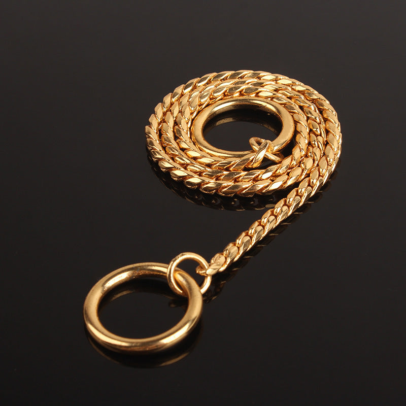 JMT-659402 Silver Metal Dog Collar - Durable and Stylish Pet Accessory