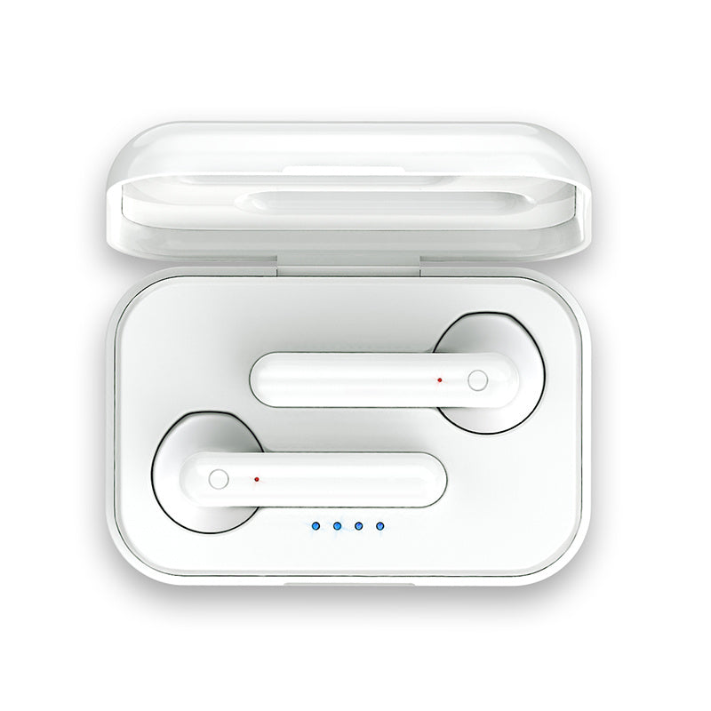 JMT-659722 Bluetooth Wireless Headset with Charging Case, Stereo Sound, and Power Display