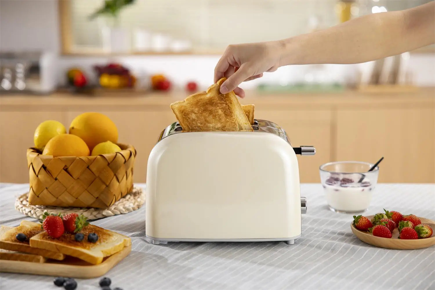 JMT-659722 Stainless Steel 2-Slice Electric Sandwich Toaster with Smart Features