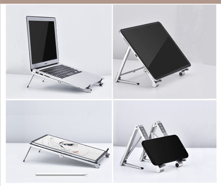JMT-659914 3-in-1 Folding Portable Stand for Mobile Phones, Tablets, and Notebooks - Model M5