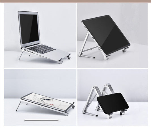 JMT-659914 3-in-1 Folding Portable Stand for Mobile Phones, Tablets, and Notebooks - Model M5