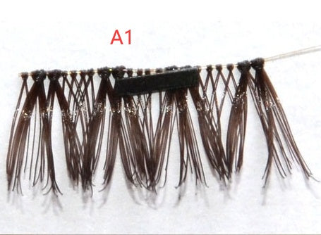 JMT-660170 Natural Long Magnet False Eyelashes with Plastic Cotton Thread Stem