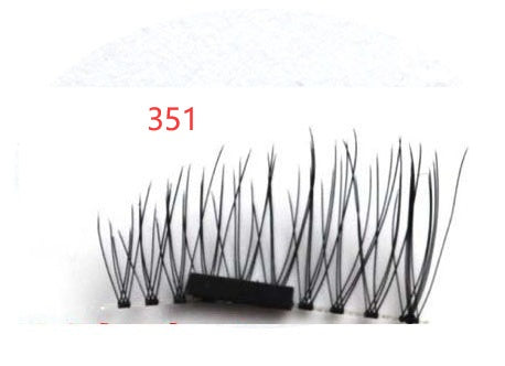 JMT-660170 Natural Long Magnet False Eyelashes with Plastic Cotton Thread Stem