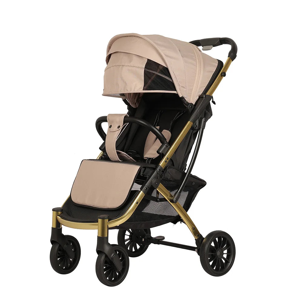 JMT-660234 Lightweight Foldable Baby Stroller with 20KG Capacity and Flax-Aluminium Frame for Toddlers