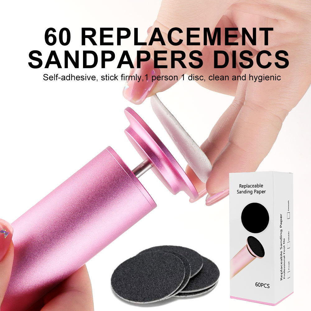 JMT-660298 Exfoliating Electric Foot Grinder for Smooth, Beautiful Feet - Purple