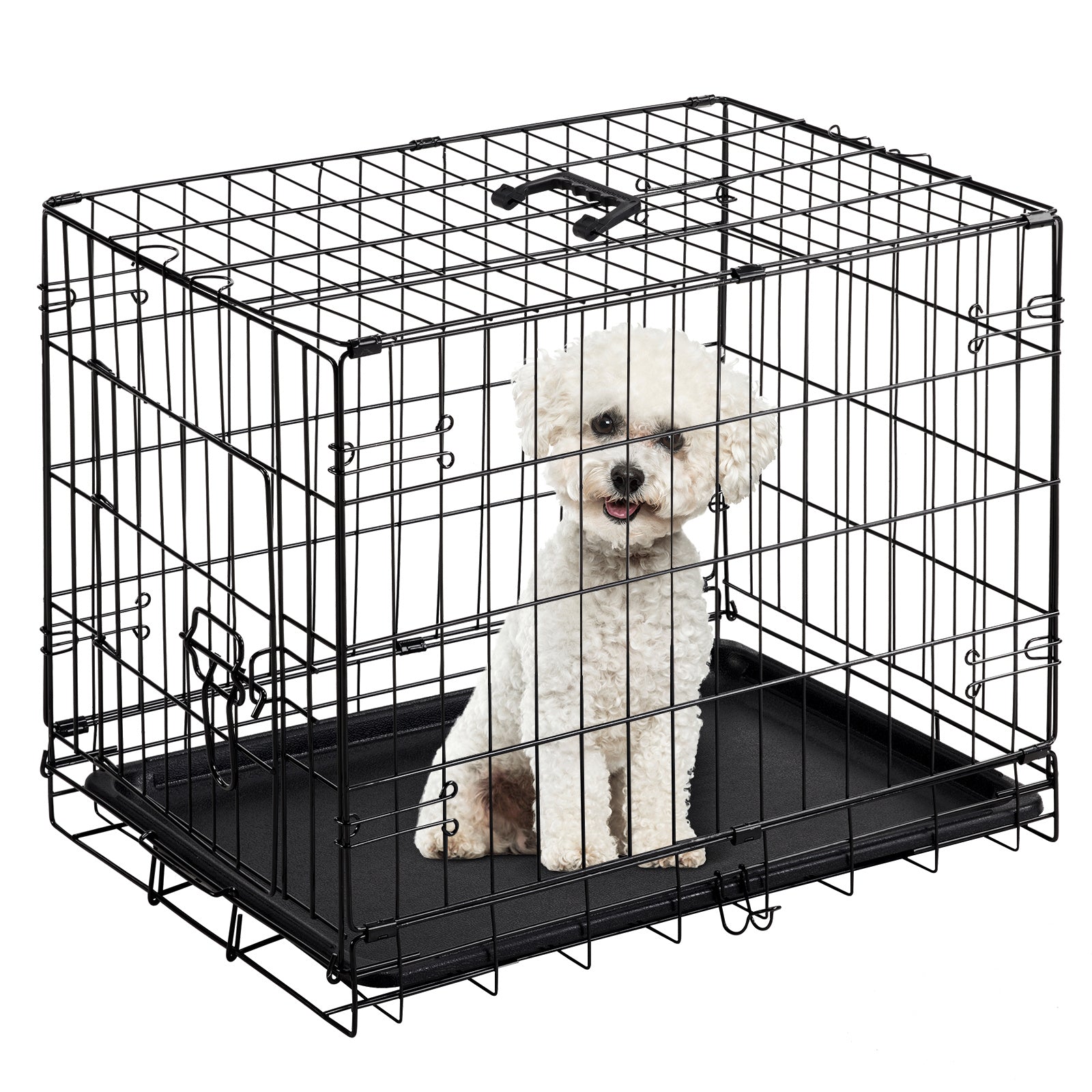 JMT-660362 Single Door Dog Cage - 24 to 30 Inches, Durable Metal Structure, Suitable for Small to Medium Dogs