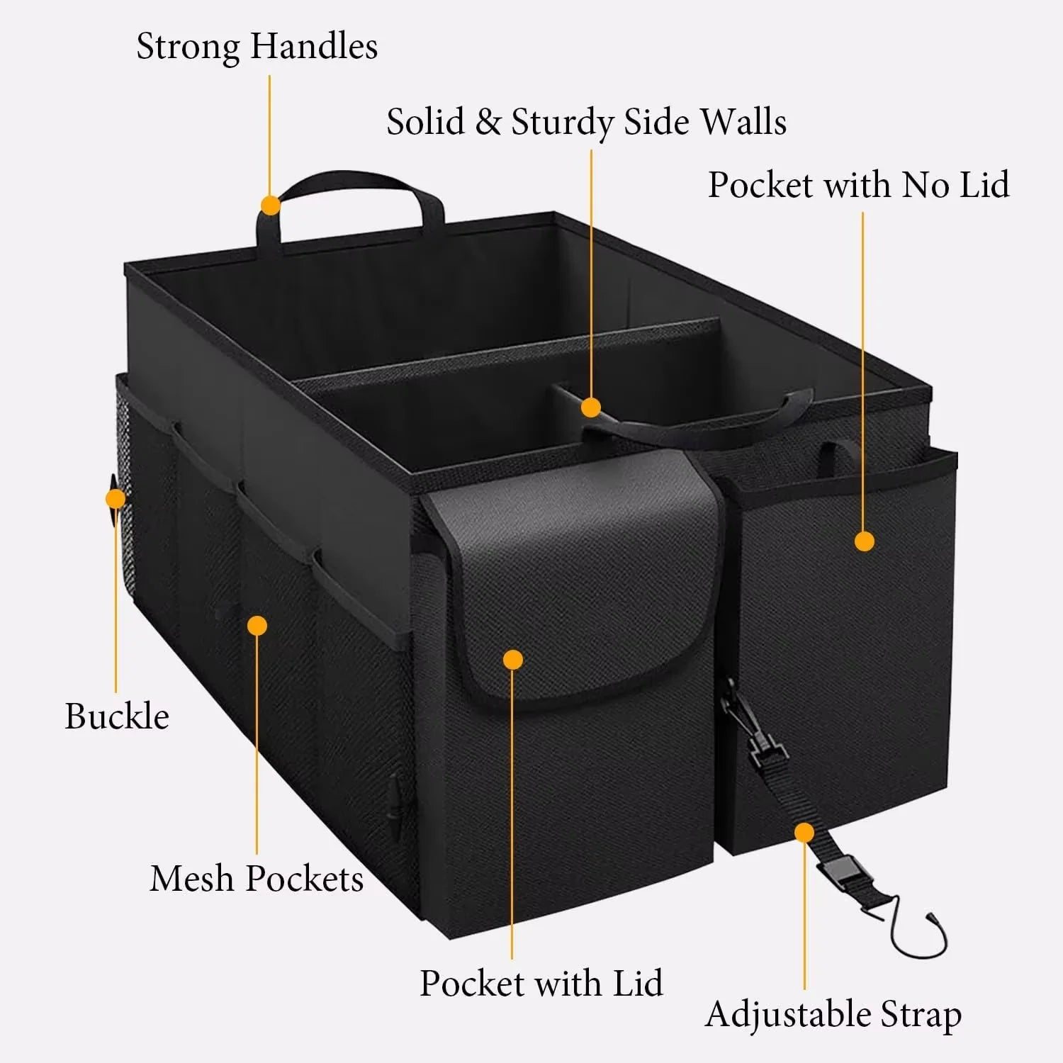 JMT-660682 Foldable Car Trunk Organizer for SUVs and Sedans – Durable Vehicle Storage Solution for Accessories and Essentials