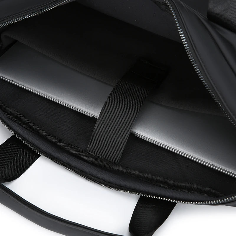 JMT-660874 Elegant Waterproof PU Leather Laptop Briefcase for Business & Travel - Multi-Function Design
