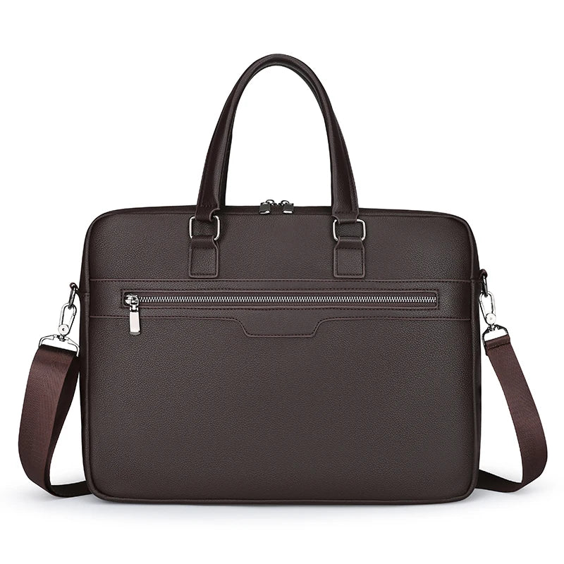 JMT-660874 Elegant Waterproof PU Leather Laptop Briefcase for Business & Travel - Multi-Function Design