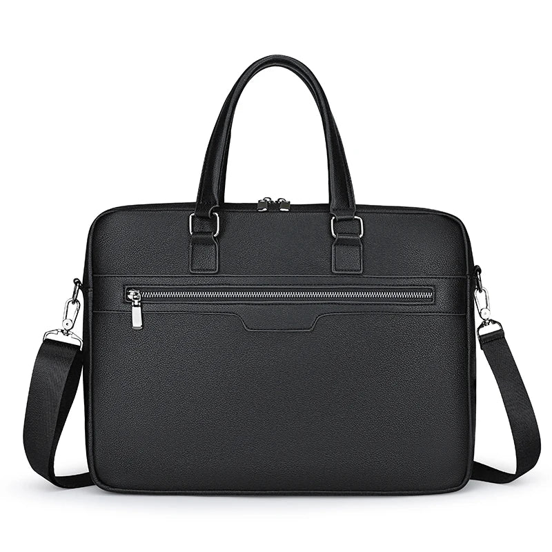 JMT-660874 Elegant Waterproof PU Leather Laptop Briefcase for Business & Travel - Multi-Function Design