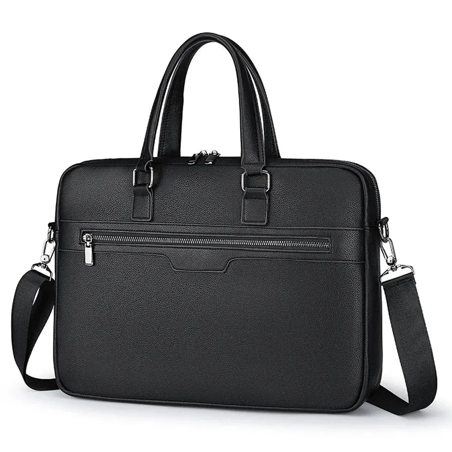 JMT-660874 Elegant Waterproof PU Leather Laptop Briefcase for Business & Travel - Multi-Function Design