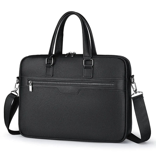 JMT-660874 Elegant Waterproof PU Leather Laptop Briefcase for Business & Travel - Multi-Function Design
