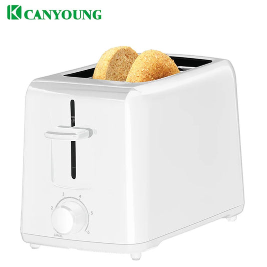 JMT-661002 Electric 2-Slice Plastic Bread Toaster with Dust Cover, 650W Power