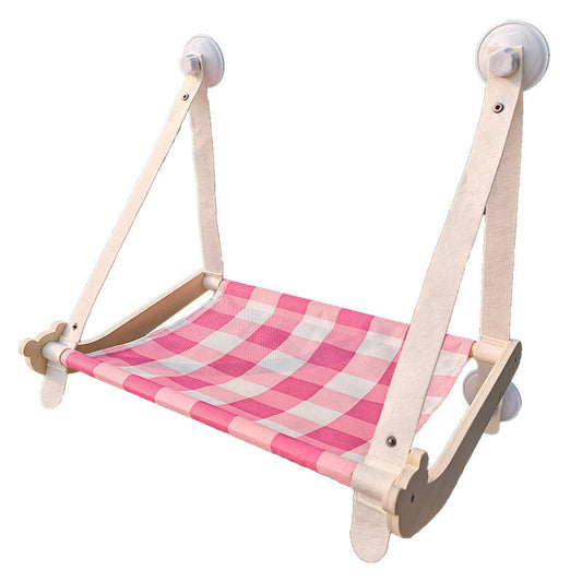 JMT-661066 Durable Wooden Cat Window Hammock with Stable Suction Cups for Comfort and Relaxation