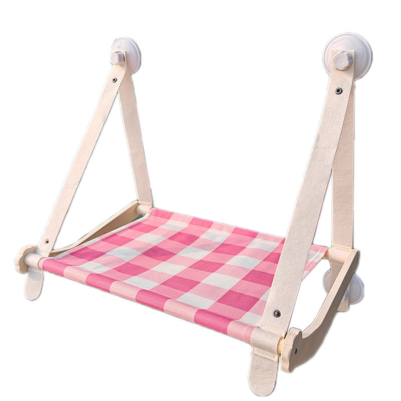 JMT-661066 Durable Wooden Cat Window Hammock with Stable Suction Cups for Comfort and Relaxation