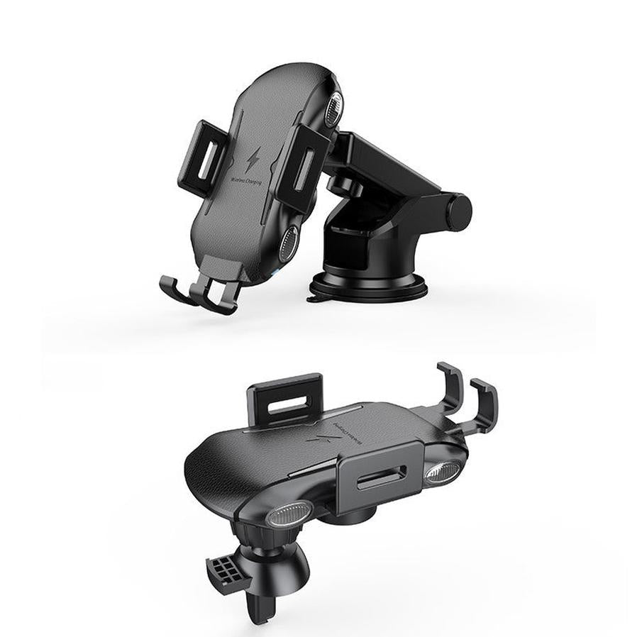 JMT-661066 Smart Induction Car Phone Holder with Wireless Charging - Compatible with 4 to 6.5-Inch Devices