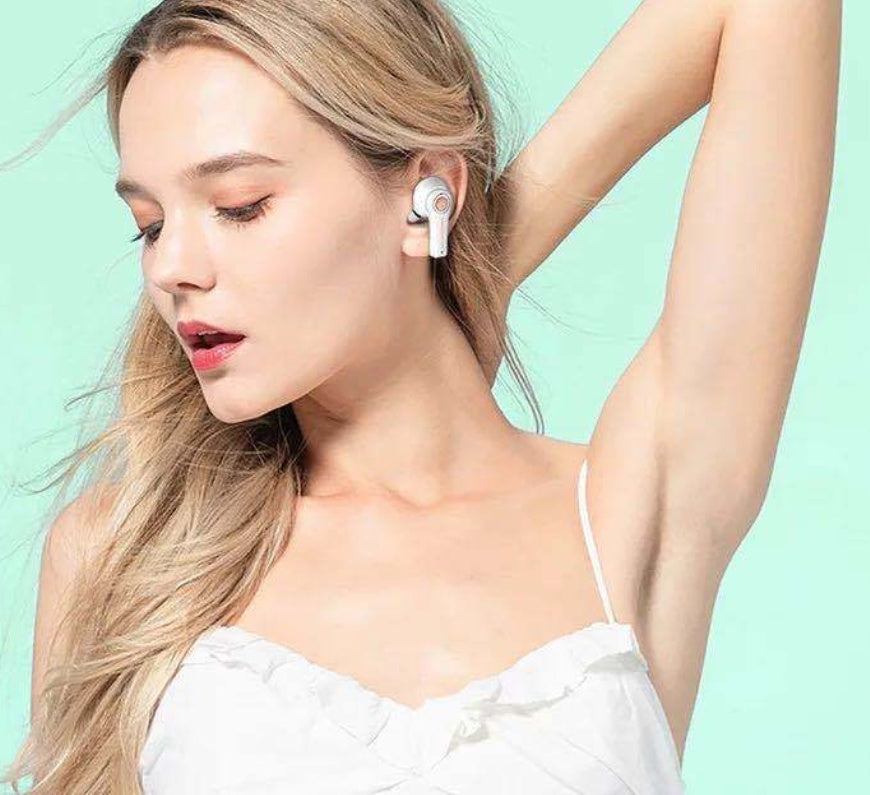 JMT-661194 True Wireless Sports Bluetooth Headset with Battery Display and Voice Control, Mono Channel, Multi-Point Connection - Available in Black and Pink White