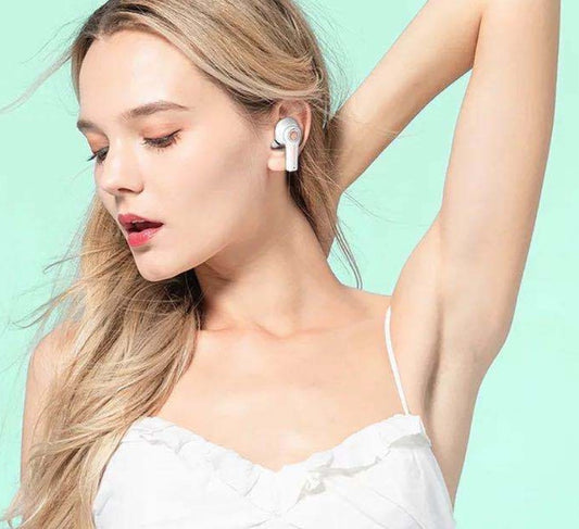 JMT-661194 True Wireless Sports Bluetooth Headset with Battery Display and Voice Control, Mono Channel, Multi-Point Connection - Available in Black and Pink White