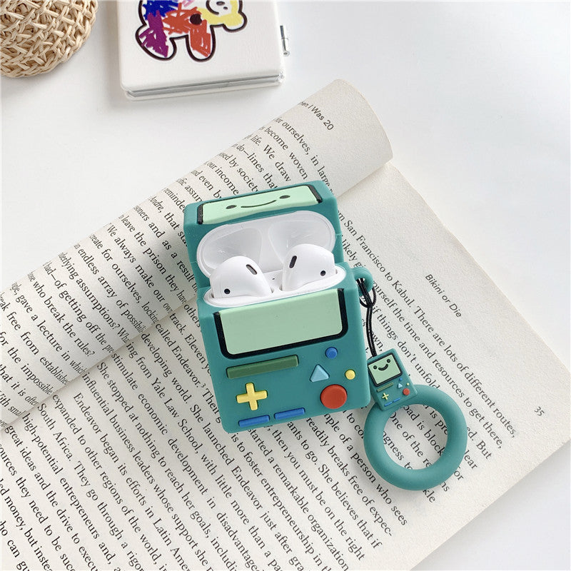 JMT-661386 Adventure Time Silicone Case for AirPods – Soft Protective Shell with Lanyard