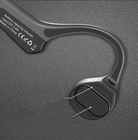 JMT-661386 Wireless Bone Conduction Bluetooth Headset with Battery Display and Voice Control - Stereo Sound