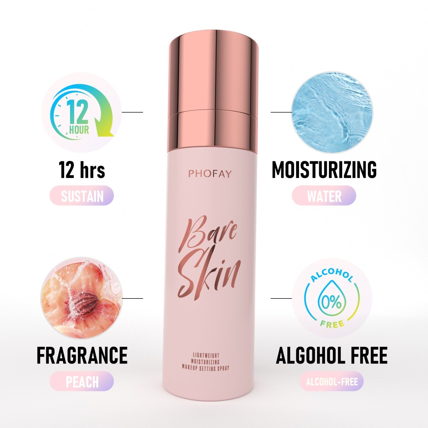 JMT-661642 Moisturizing Makeup Setting Spray for Long-Lasting Hydration and Fixing