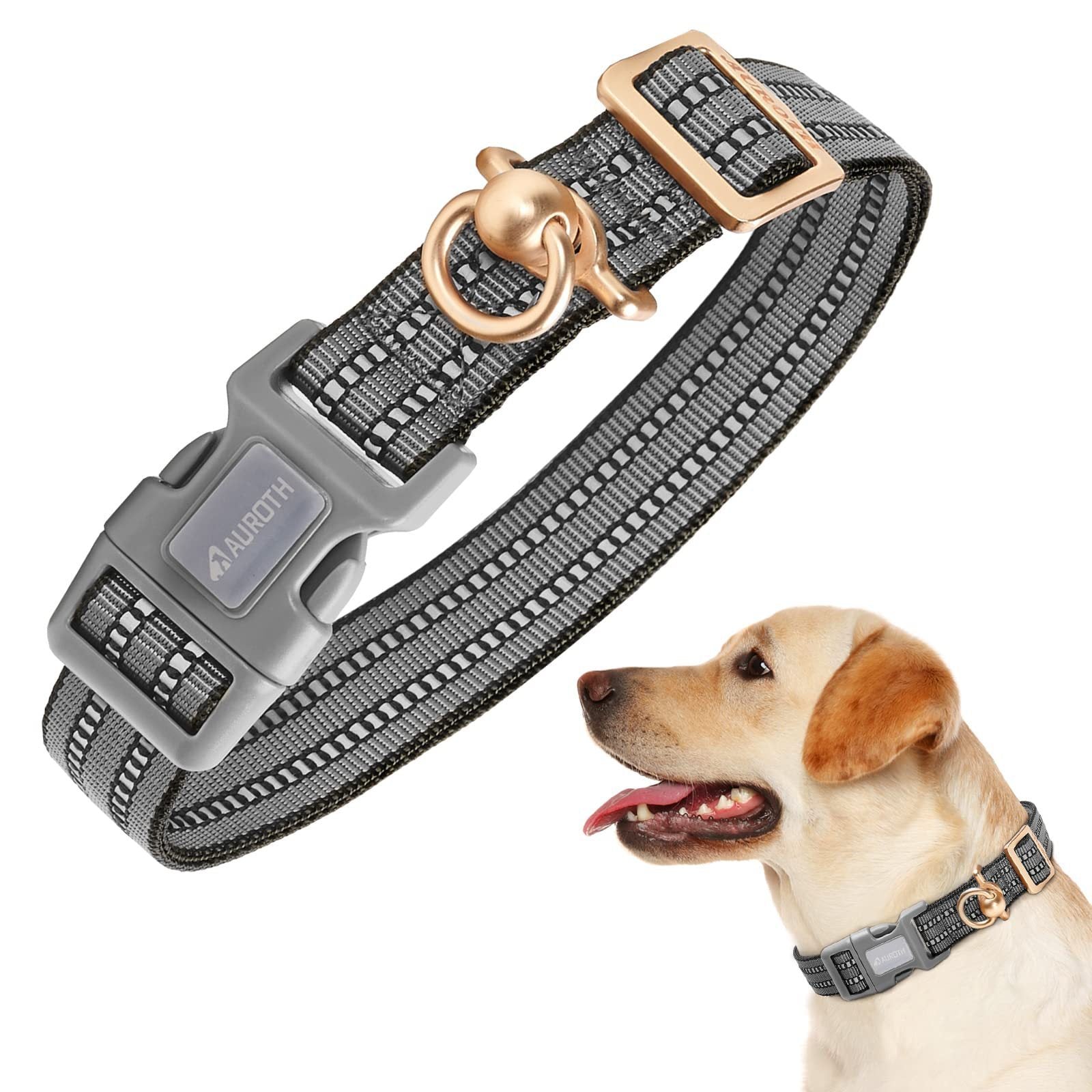 JMT-661706 Silicone Anti-Lost Dog Collar with Adjustable Fit and Multiple Color Options