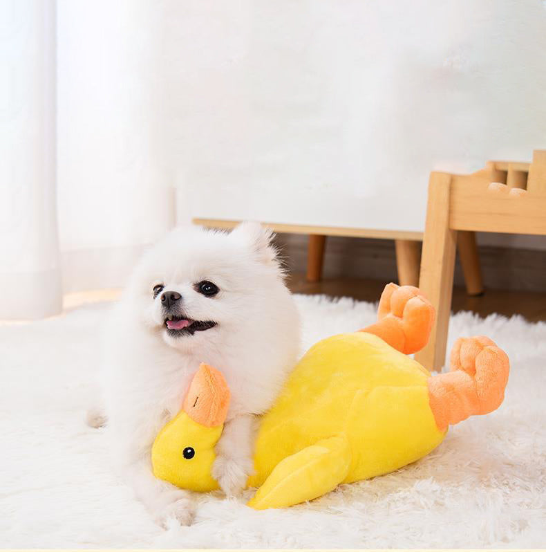 JMT-662026 Plush Noisy Duck Toy for Dogs - Boredom Relief, Teeth Grinding, and Energy Consumption